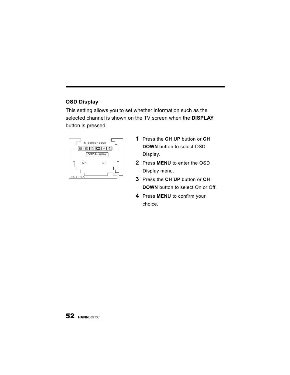 Osd display | HANNspree K215-10A1 User Manual | Page 53 / 60