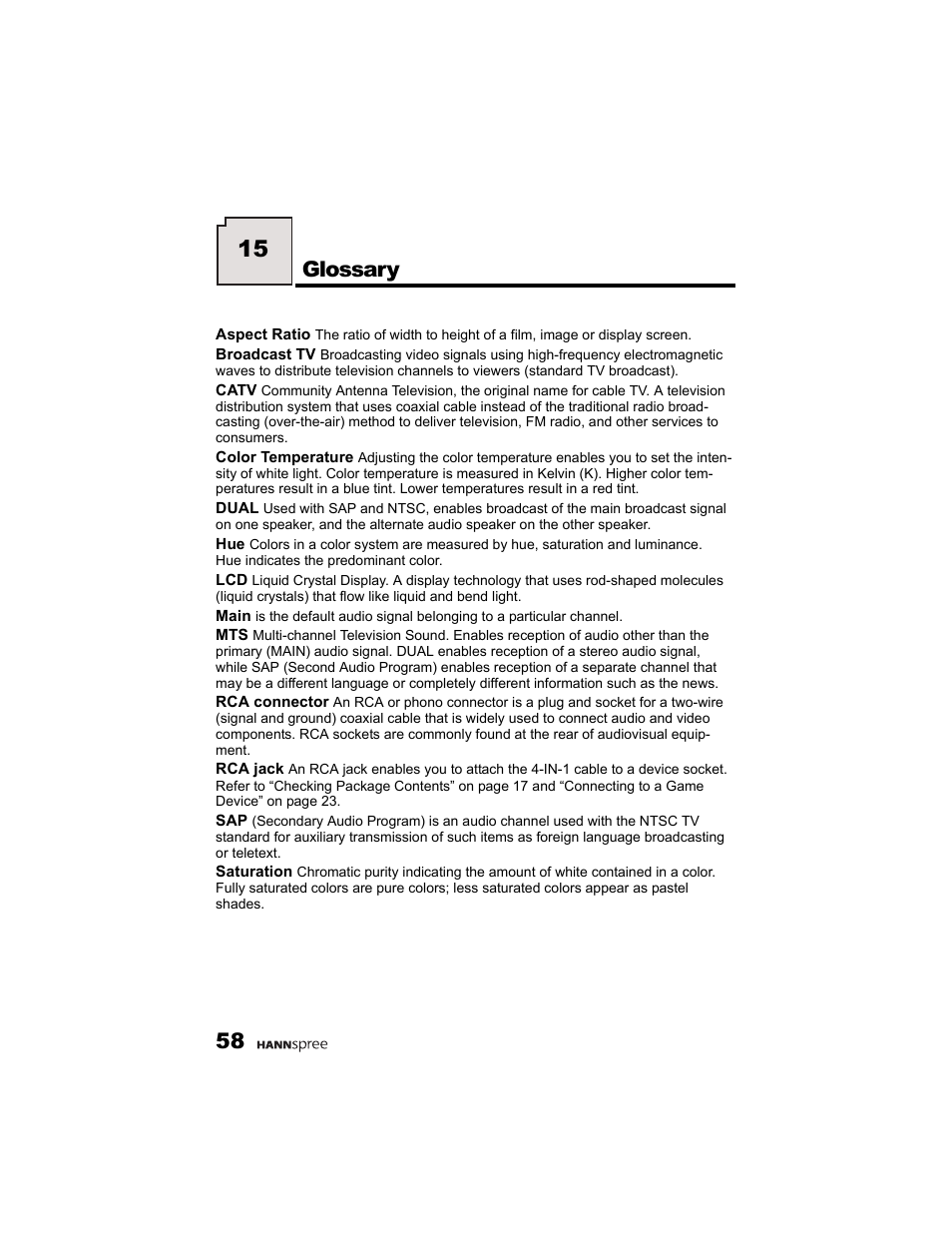 Glossary | HANNspree K215-10A1 User Manual | Page 59 / 60
