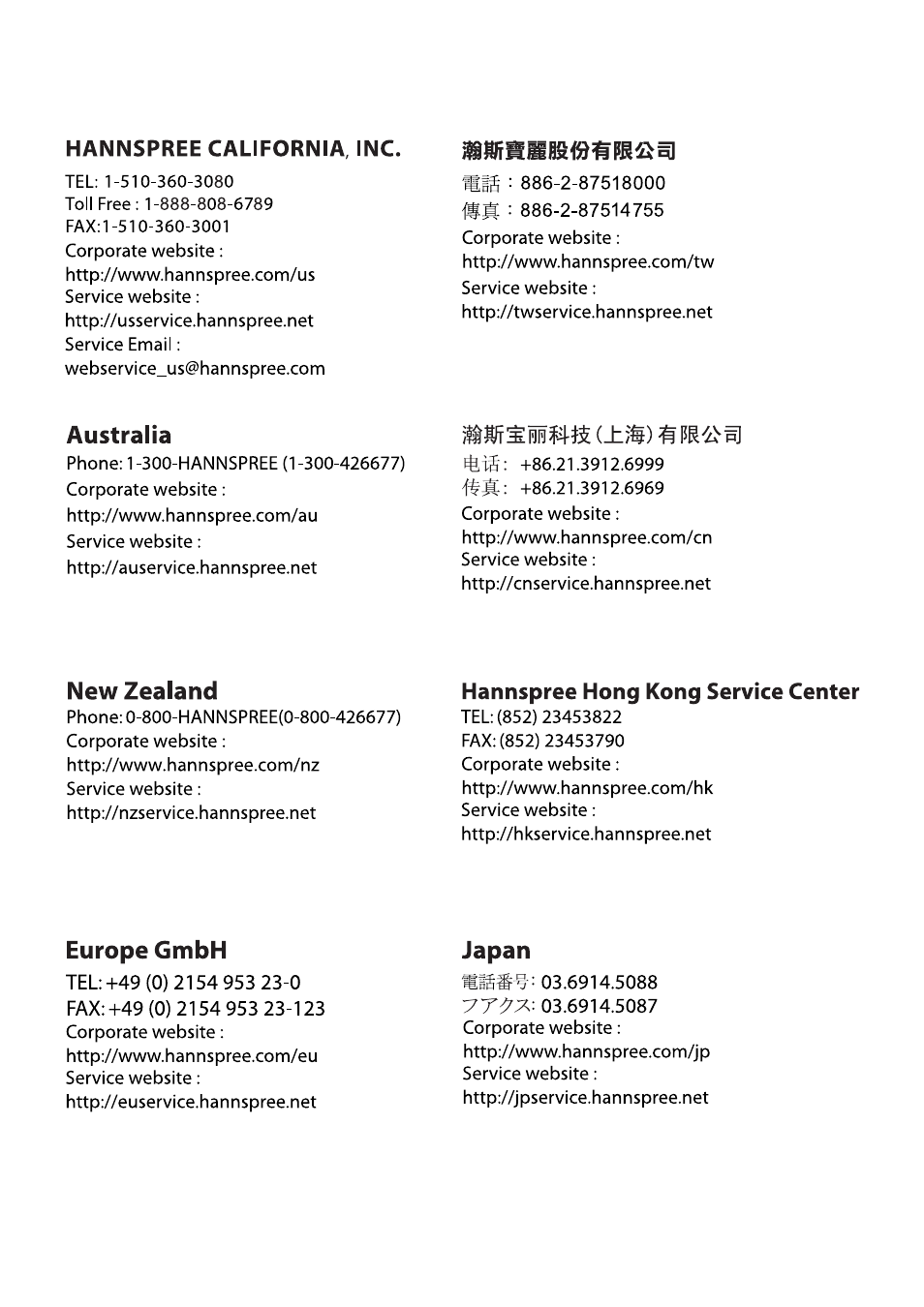 HANNspree 19 Inch Screen TFT LCD Monitor User Manual | Page 24 / 24