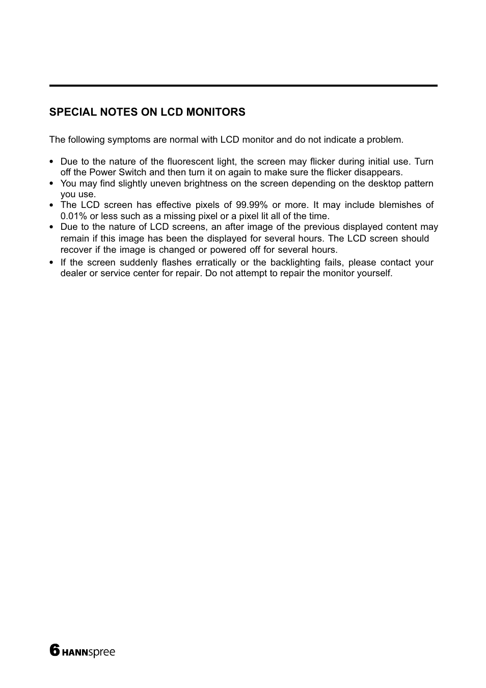 HANNspree 19 Inch Screen TFT LCD Monitor User Manual | Page 7 / 24