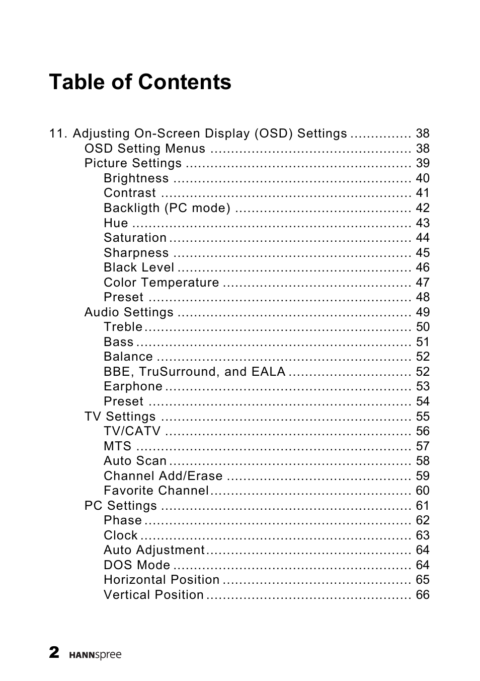 HANNspree LT11-23A1 User Manual | Page 3 / 81