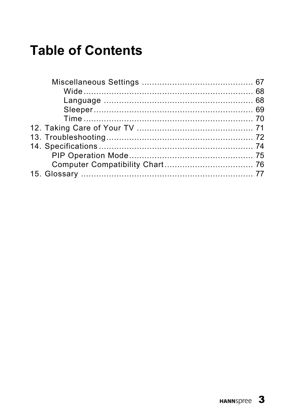 HANNspree LT11-23A1 User Manual | Page 4 / 81