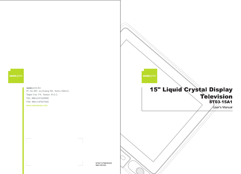 HANNspree ST03-15A1 User Manual | 59 pages