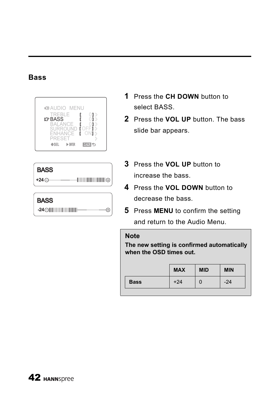 Bass | HANNspree ST03-15A1 User Manual | Page 44 / 59