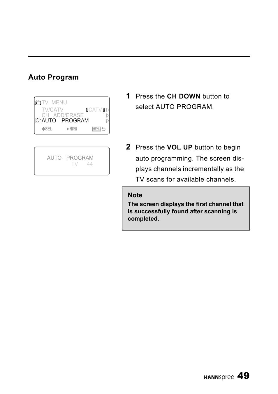 Auto program | HANNspree ST03-15A1 User Manual | Page 51 / 59