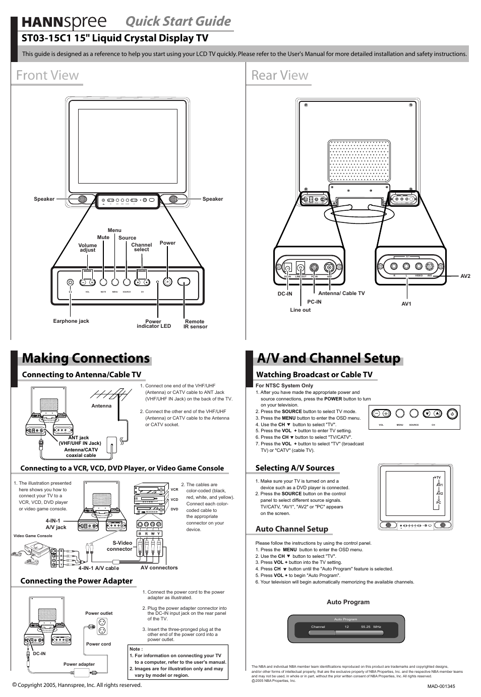 HANNspree ST03-15C1 User Manual | 1 page