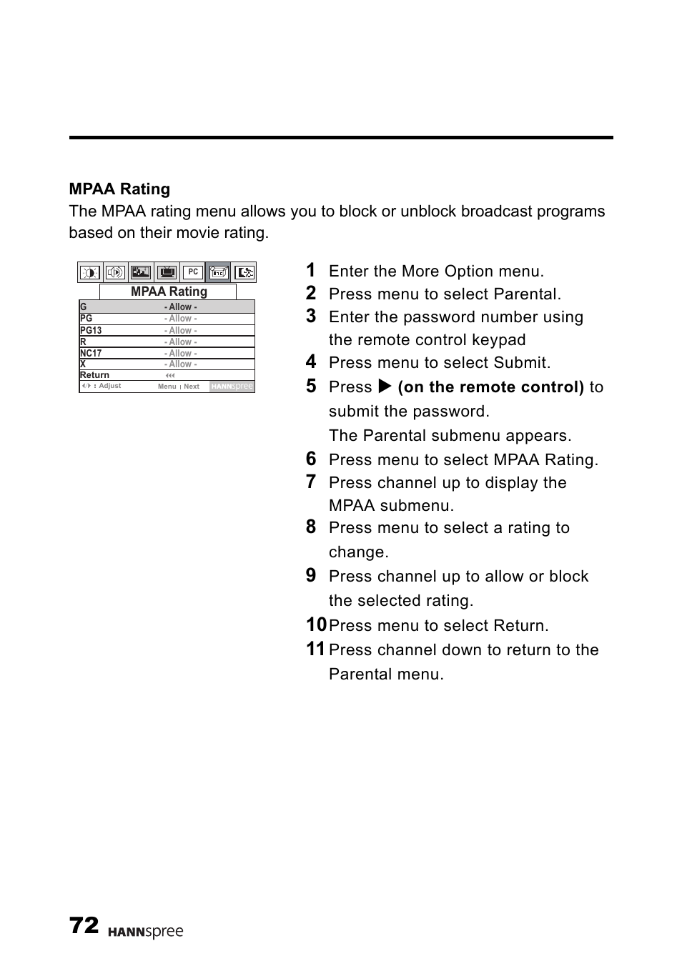 HANNspree LT0G-15U1-000 User Manual | Page 73 / 85