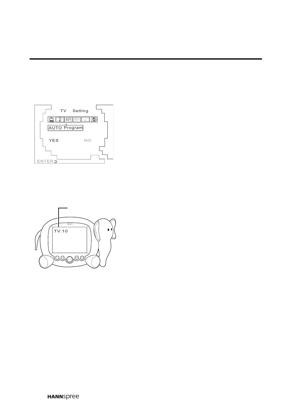 Auto program, Press menu to enter the auto program menu, Press menu | HANNspree K206-10A1 User Manual | Page 45 / 62