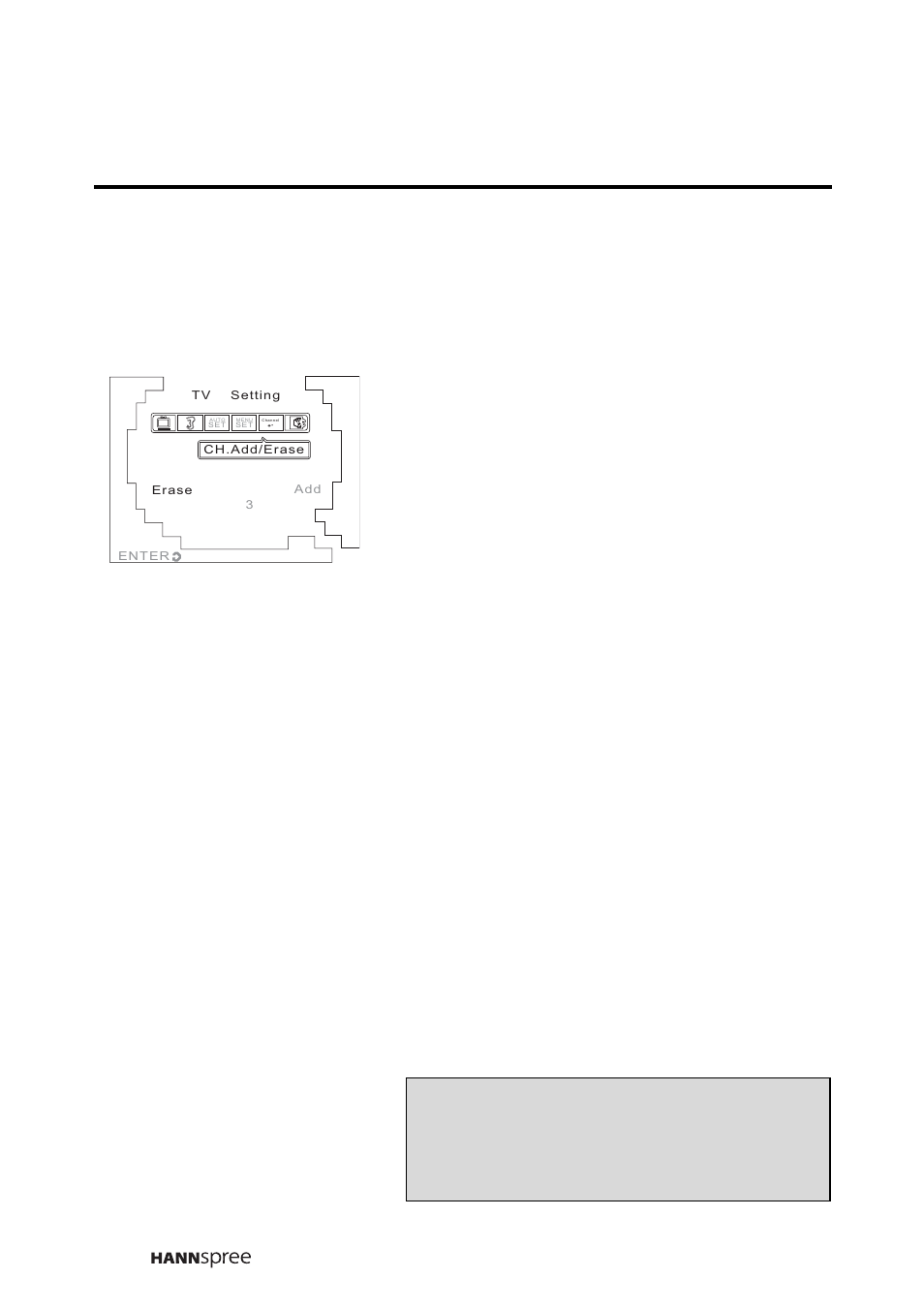 Add channel 1, Erase channel 1, Channel add/erase | HANNspree K206-10A1 User Manual | Page 47 / 62