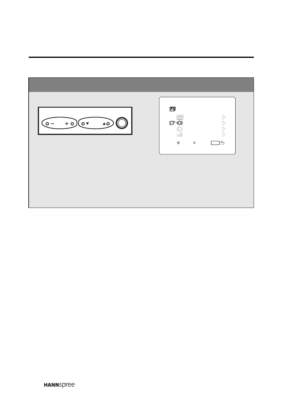 Audio setting, Press menu to enter the osd main menu screen, Press the ch up/ ch down button to select audio | Press the vol up button to enter the audio menu | HANNspree ST02-15A1 User Manual | Page 41 / 66