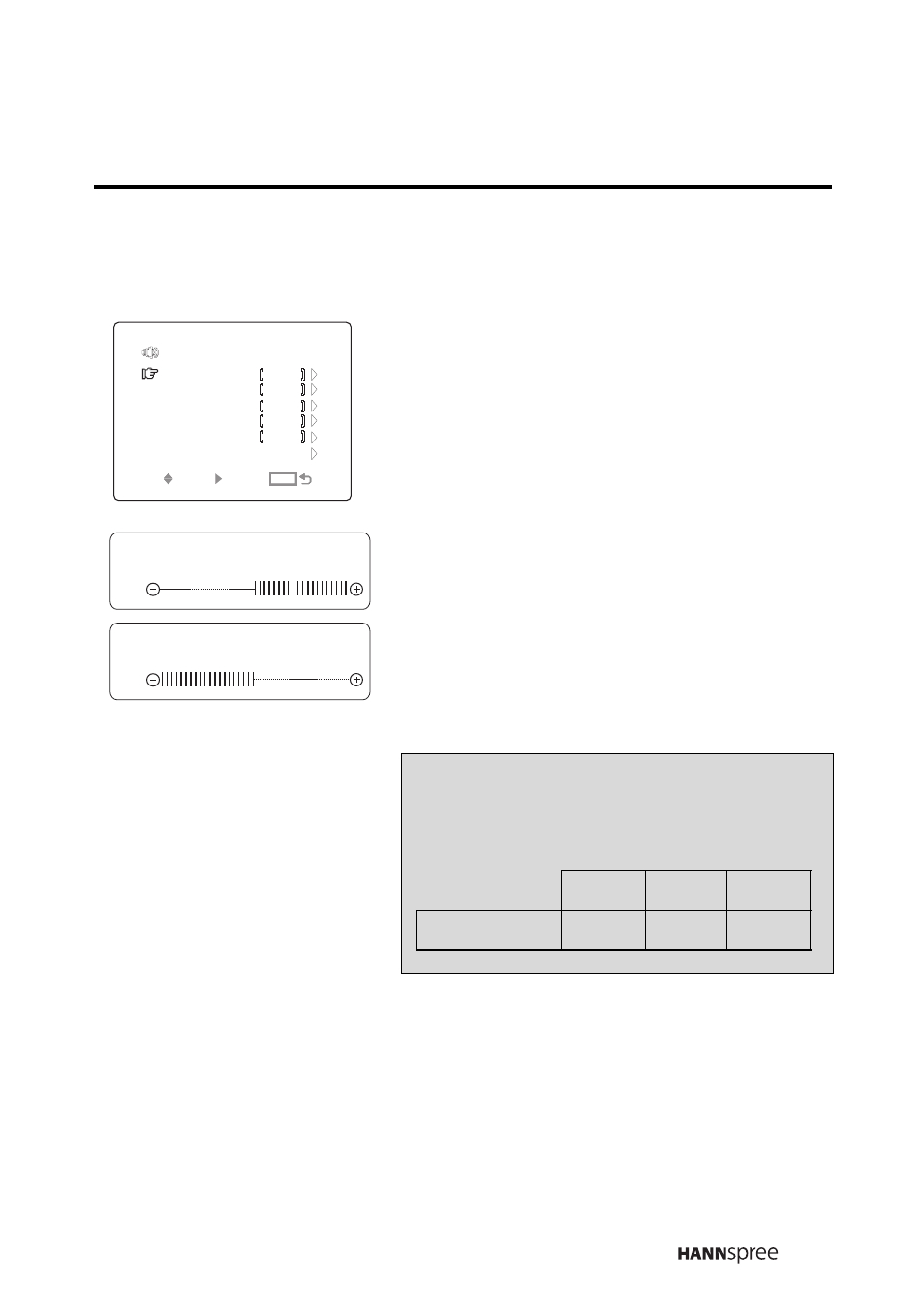 Treble, Press the vol up button to increase the treble, Press the vol down button to decrease the treble | HANNspree ST02-15A1 User Manual | Page 42 / 66