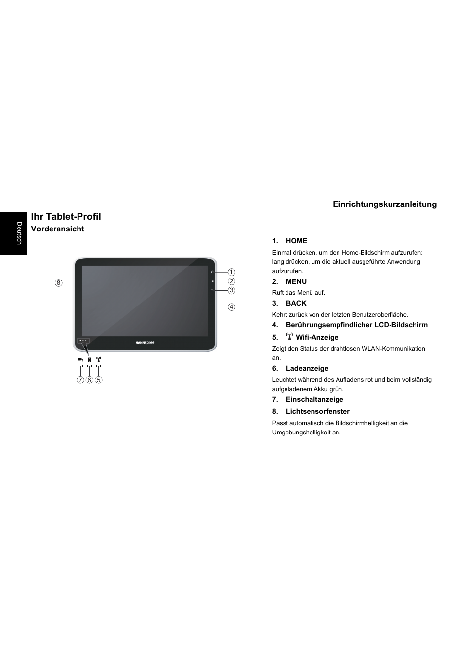 Ihr tablet-profil | HANNspree SN10T1 User Manual | Page 10 / 32