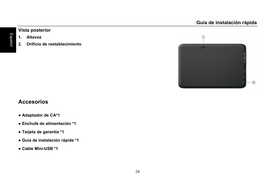 Accesorios | HANNspree SN10T1 User Manual | Page 30 / 32