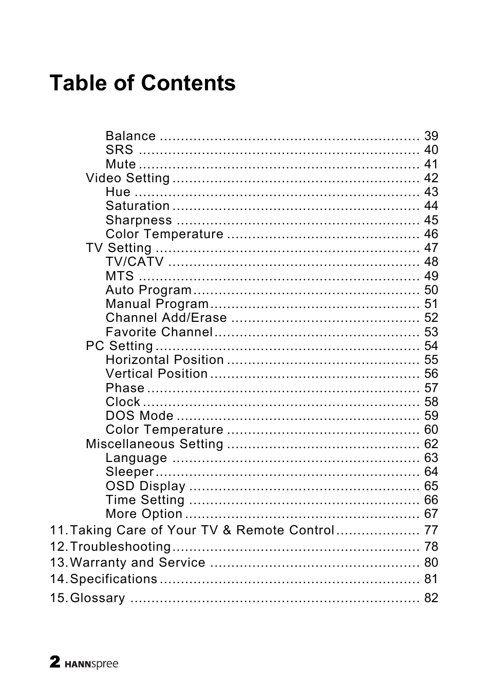 HANNspree F001-15U1-000 User Manual | Page 3 / 85