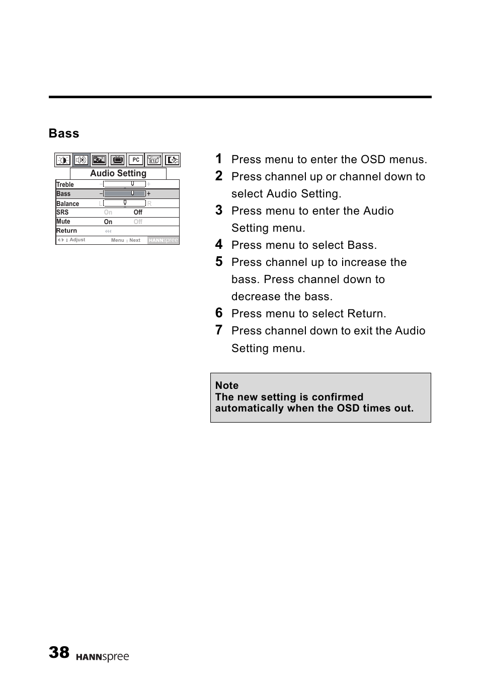Bass | HANNspree F001-15U1-000 User Manual | Page 39 / 85