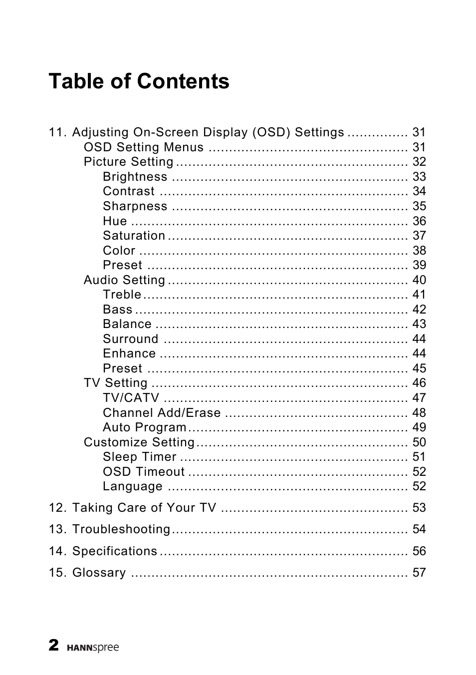 HANNspree ST34-15A1 User Manual | Page 4 / 59