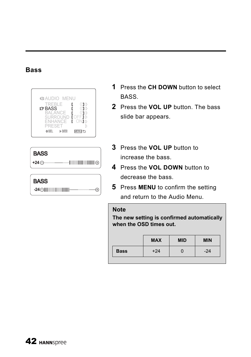 Bass | HANNspree ST34-15A1 User Manual | Page 44 / 59