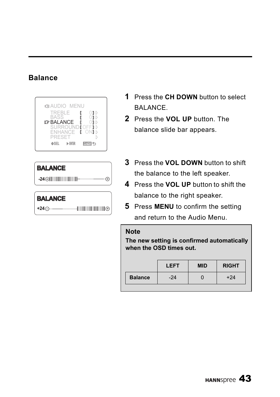 Balance | HANNspree ST34-15A1 User Manual | Page 45 / 59