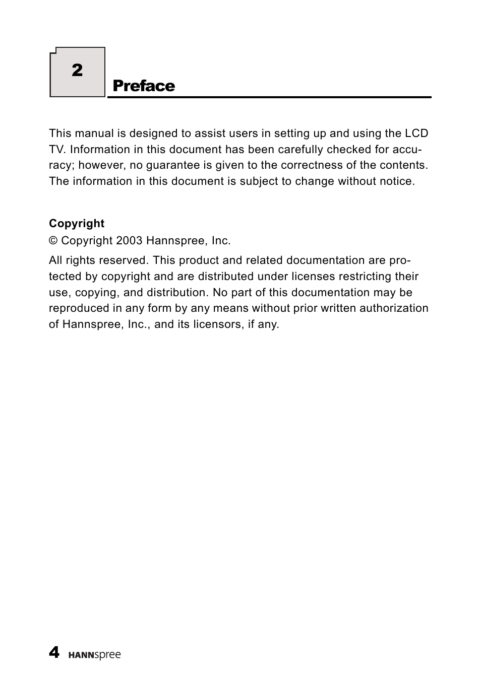 Preface | HANNspree ST34-15A1 User Manual | Page 6 / 59