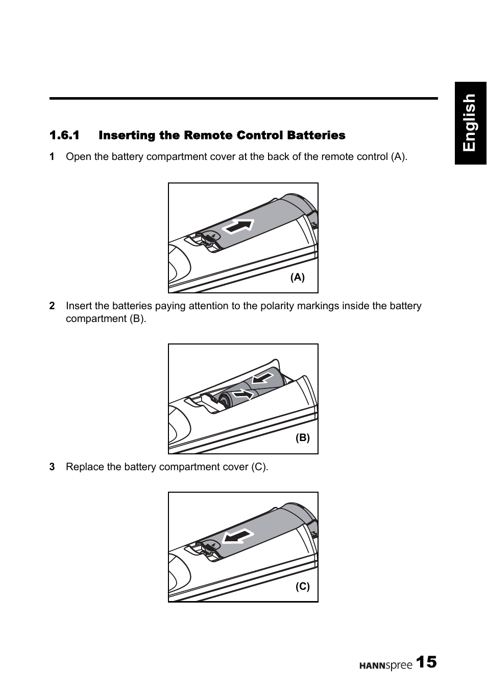 15 english | HANNspree 62-01000016G000 User Manual | Page 16 / 39