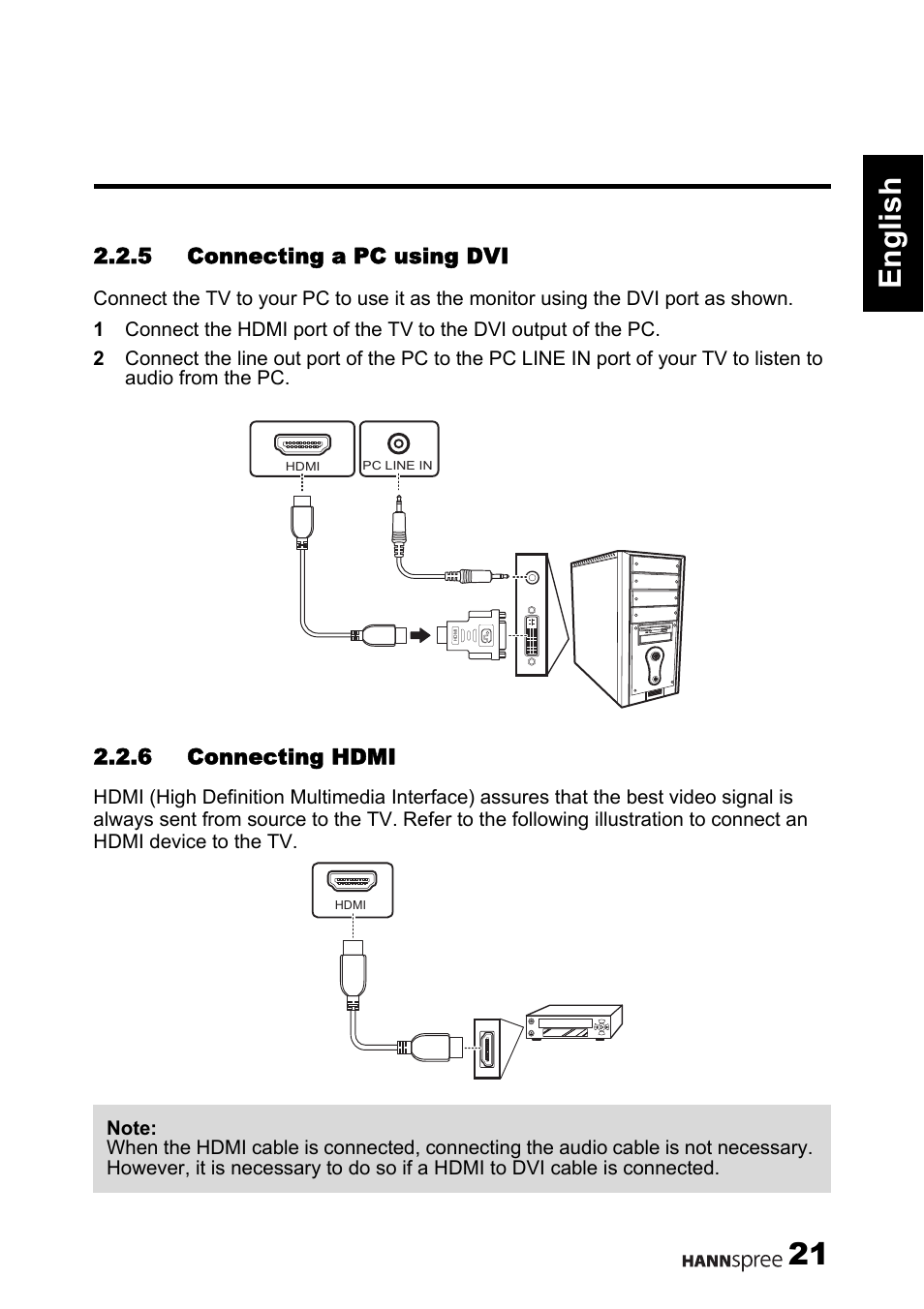 21 english | HANNspree 62-01000016G000 User Manual | Page 22 / 39