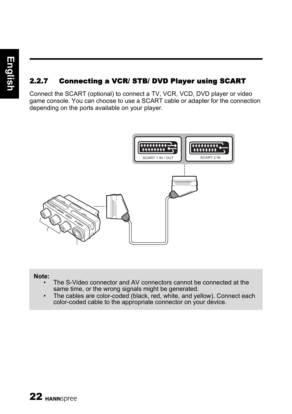 22 engli sh | HANNspree 62-01000016G000 User Manual | Page 23 / 39