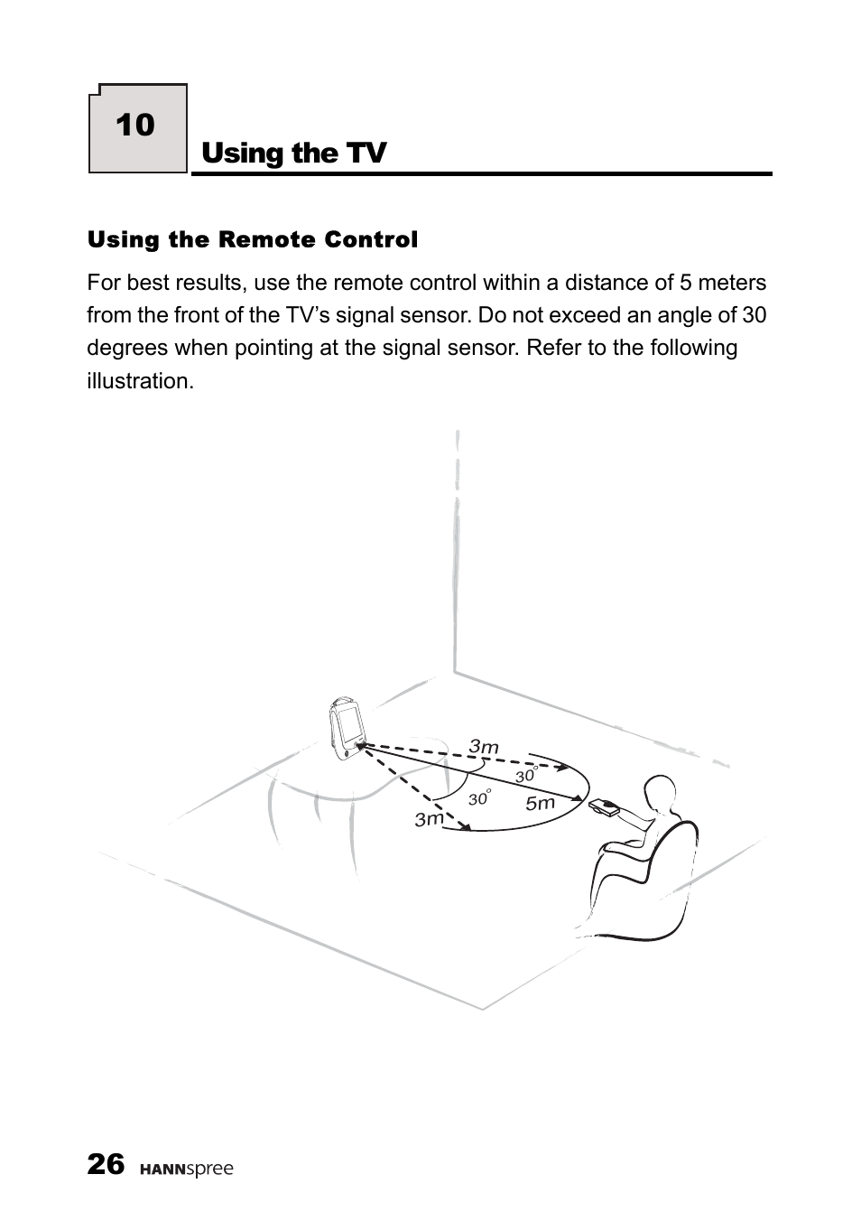 Using the remote control, Using the tv | HANNspree F660-10A1 User Manual | Page 27 / 59