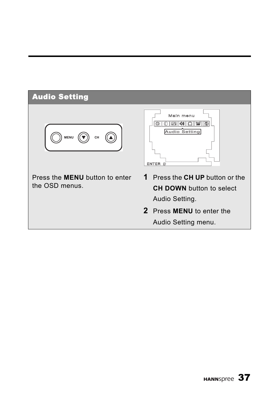 Audio setting | HANNspree F660-10A1 User Manual | Page 38 / 59