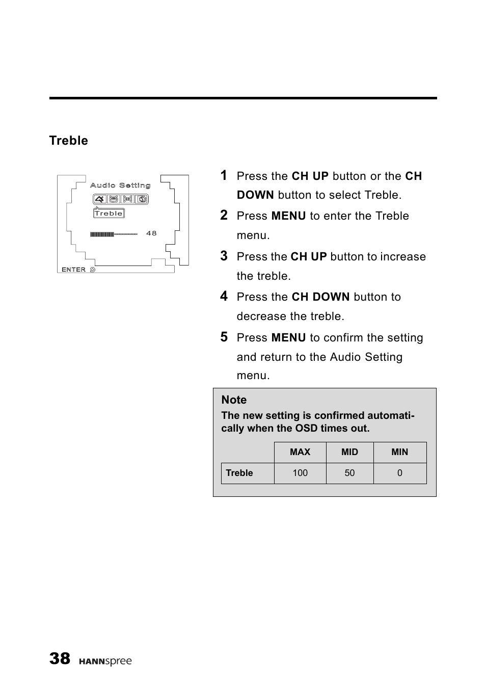 Treble | HANNspree F660-10A1 User Manual | Page 39 / 59
