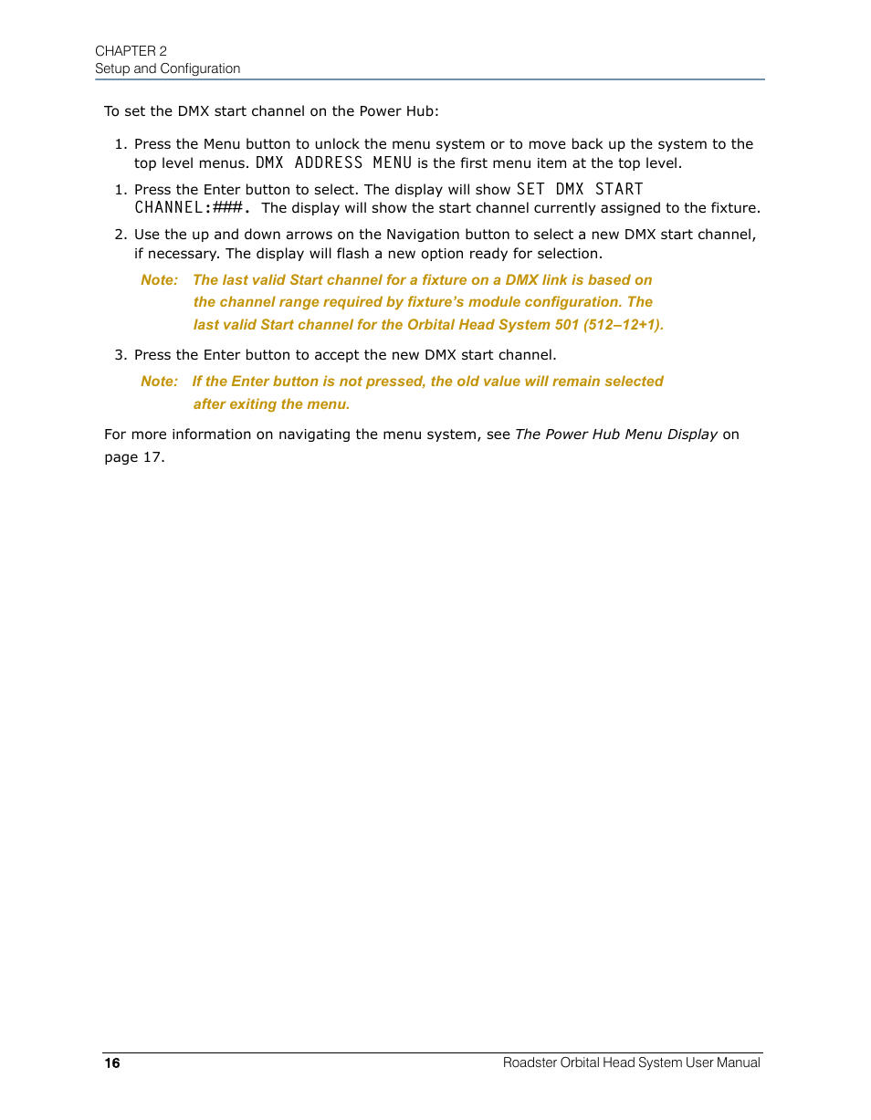 High End Systems Roadster Orbital Head System User Manual | Page 26 / 54