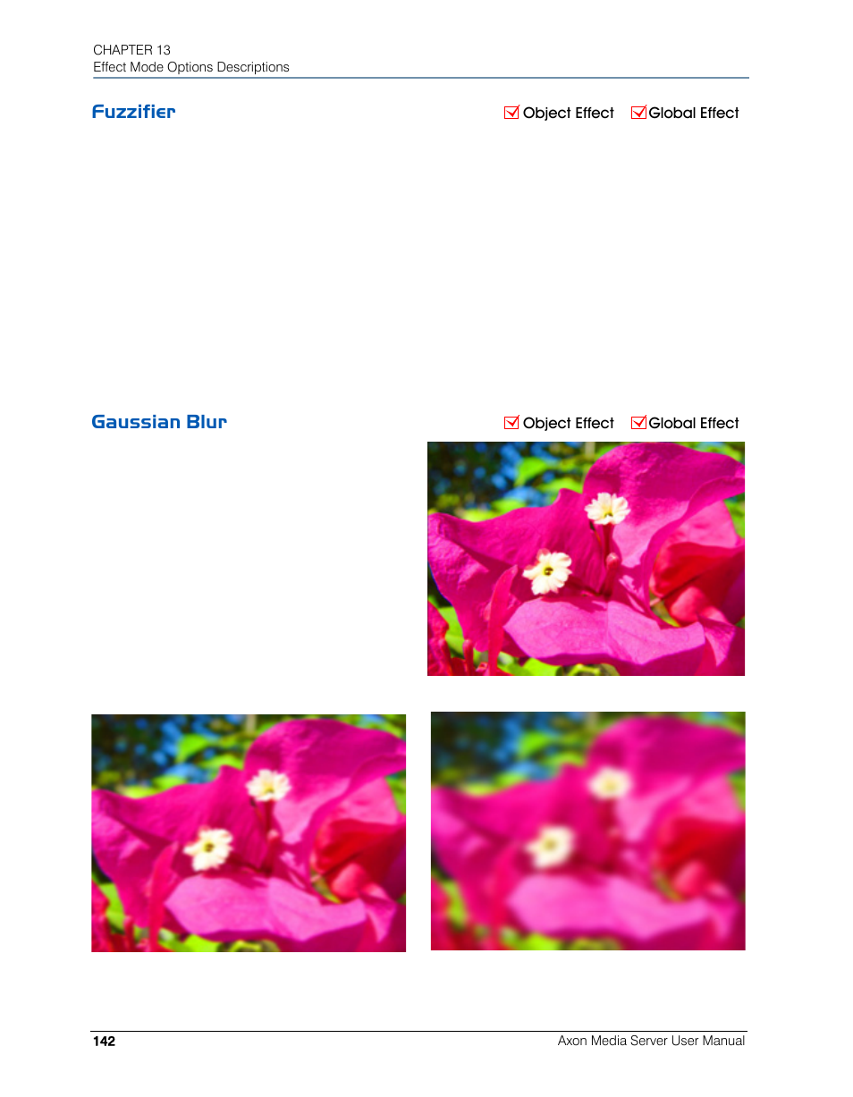 Fuzzifier, Gaussian blur, Fuzzifier gaussian blur | High End Systems AXON User Manual | Page 162 / 288