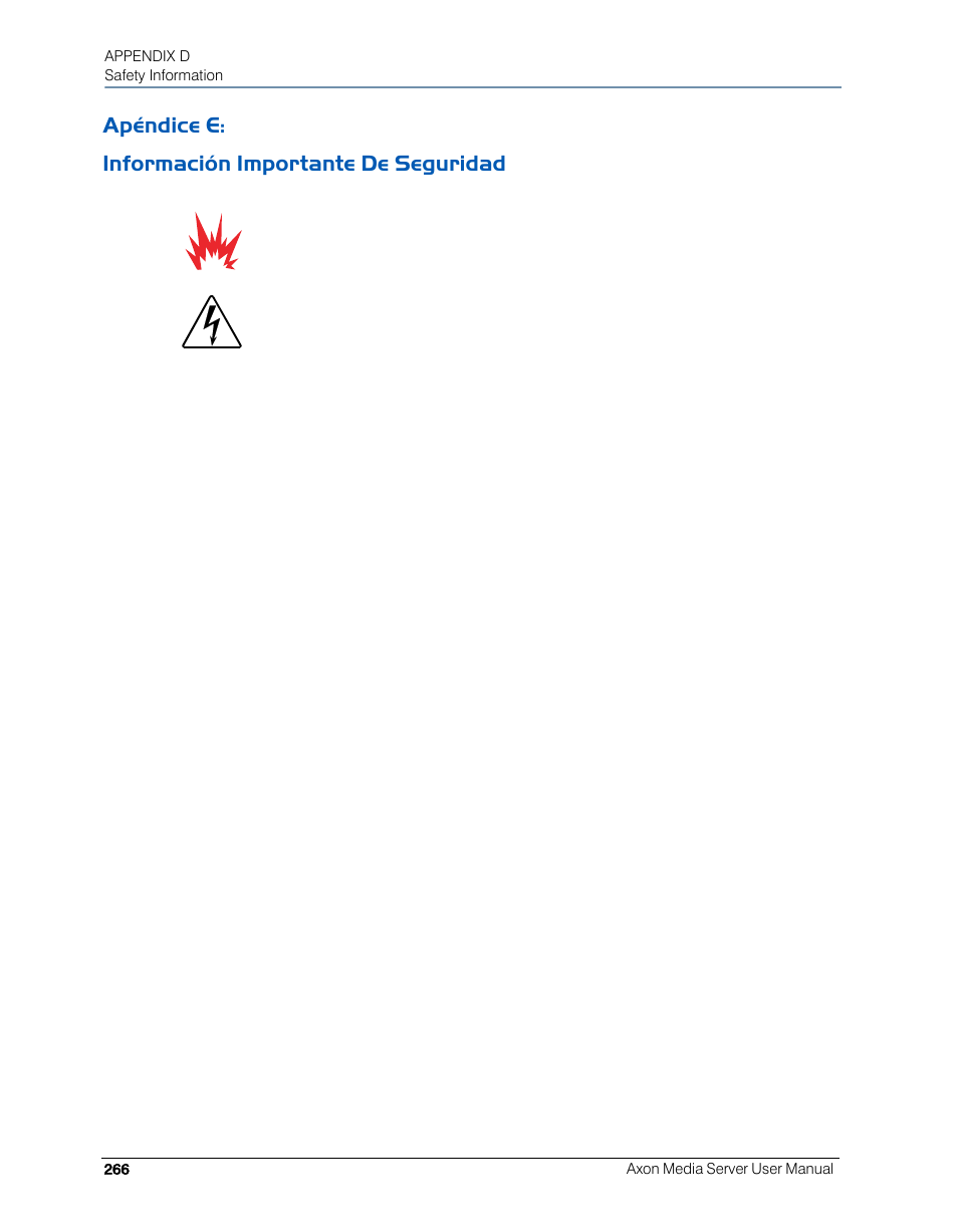 Apéndice e: información importante de seguridad | High End Systems AXON User Manual | Page 286 / 288