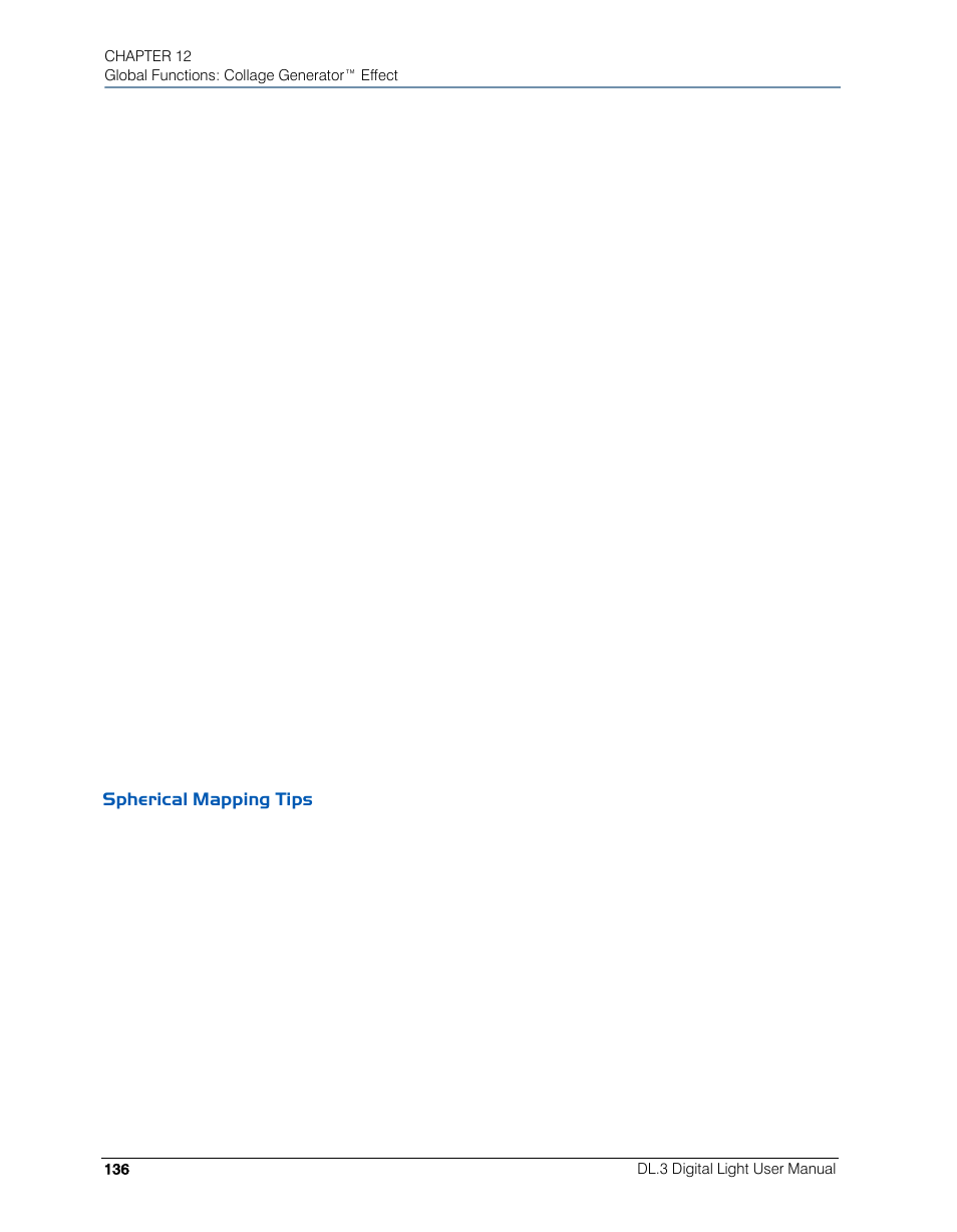 Spherical mapping tips | High End Systems DL.3 User Manual | Page 158 / 334