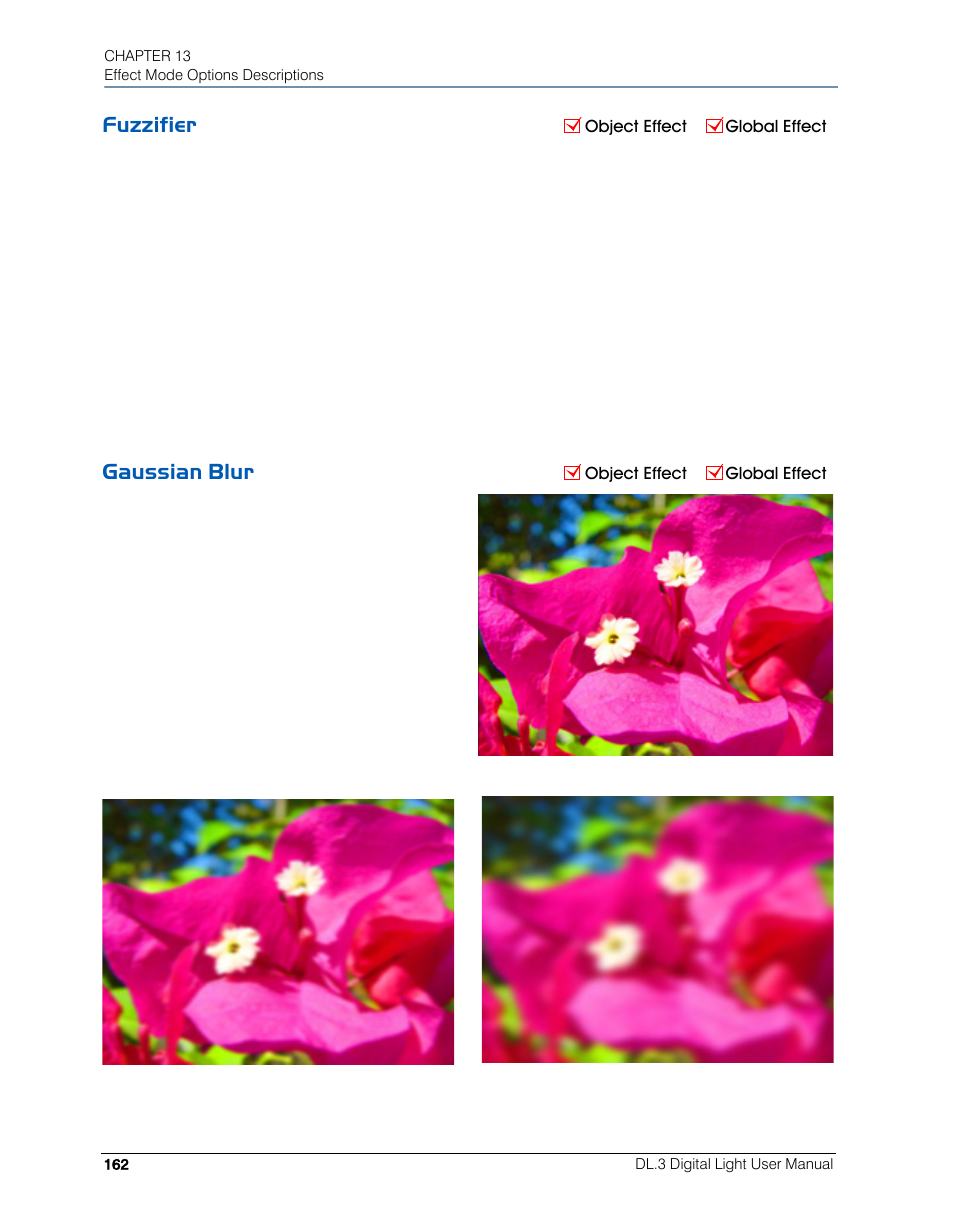 Fuzzifier, Gaussian blur, Fuzzifier gaussian blur | High End Systems DL.3 User Manual | Page 184 / 334