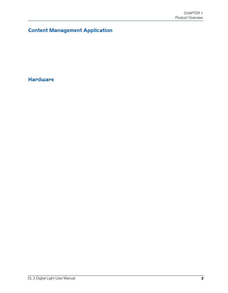Content management application, Hardware, Content management application hardware | High End Systems DL.3 User Manual | Page 25 / 334