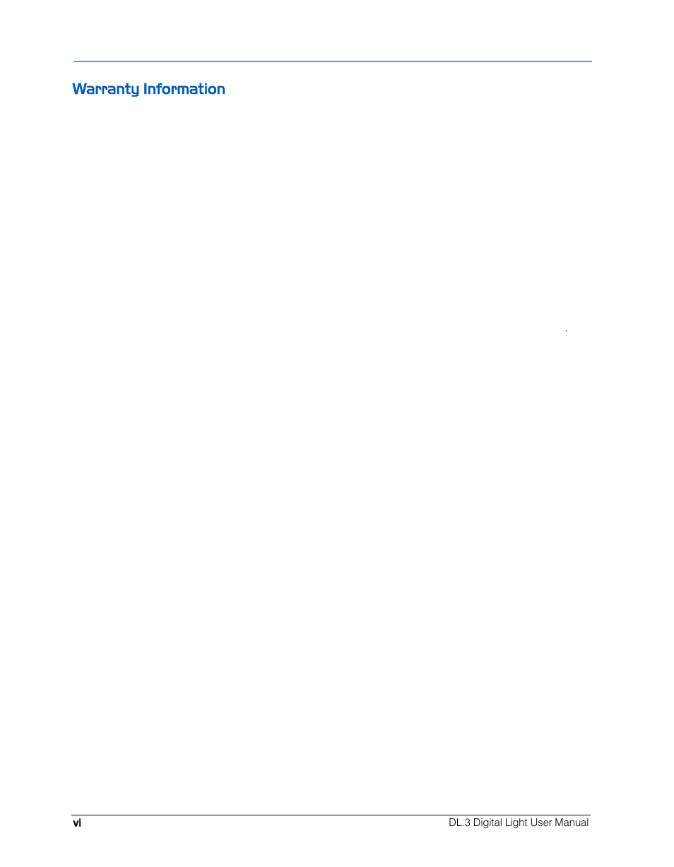 Warranty information | High End Systems DL.3 User Manual | Page 6 / 334