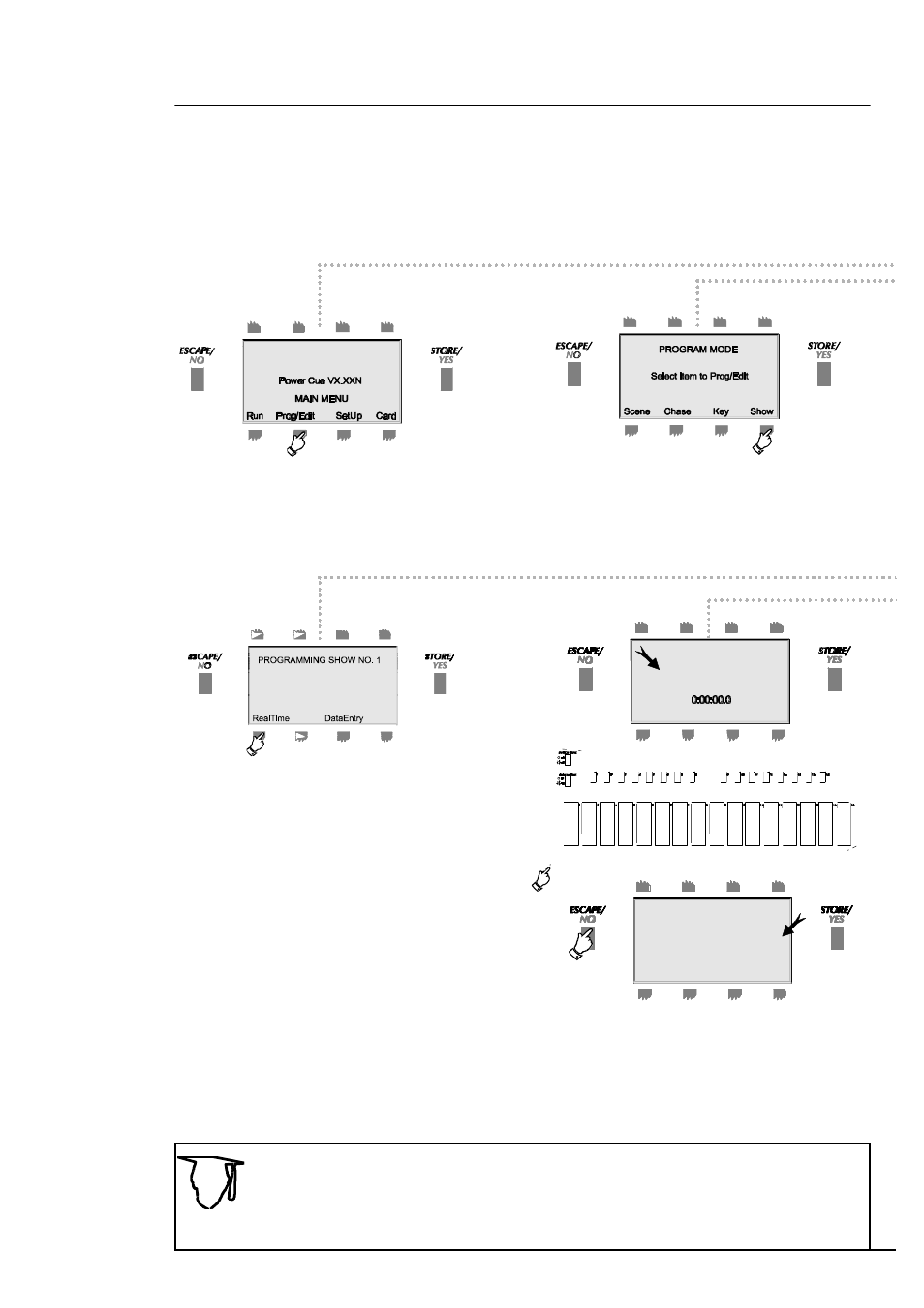 Real time show programming | High End Systems Power Cue DMX User Manual | Page 55 / 82