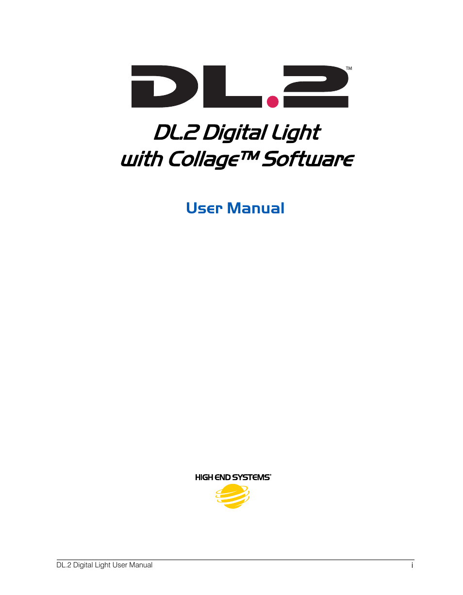High End Systems DL.2 User Manual | 322 pages