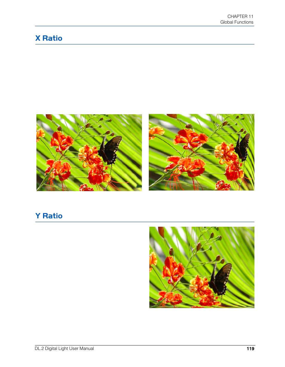X ratio, Y ratio | High End Systems DL.2 User Manual | Page 141 / 322