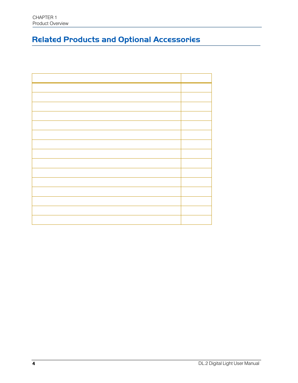 Related products and optional accessories | High End Systems DL.2 User Manual | Page 26 / 322