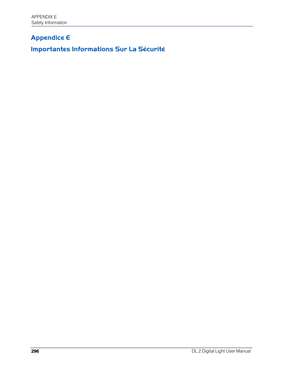 High End Systems DL.2 User Manual | Page 318 / 322