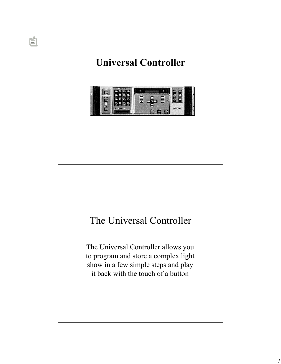 High End Systems Universal Controller User Manual | 44 pages