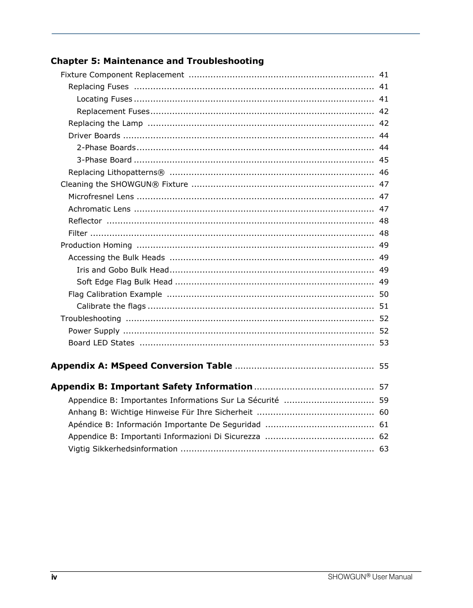 High End Systems SHOWGUN User Manual | Page 12 / 76