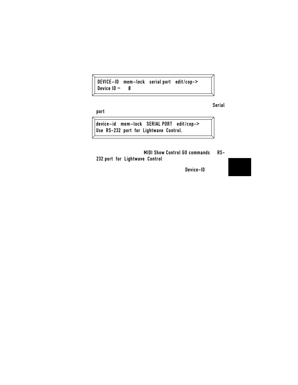 Setting the device id | High End Systems High End LCD Controller for Studio Color User Manual | Page 123 / 272