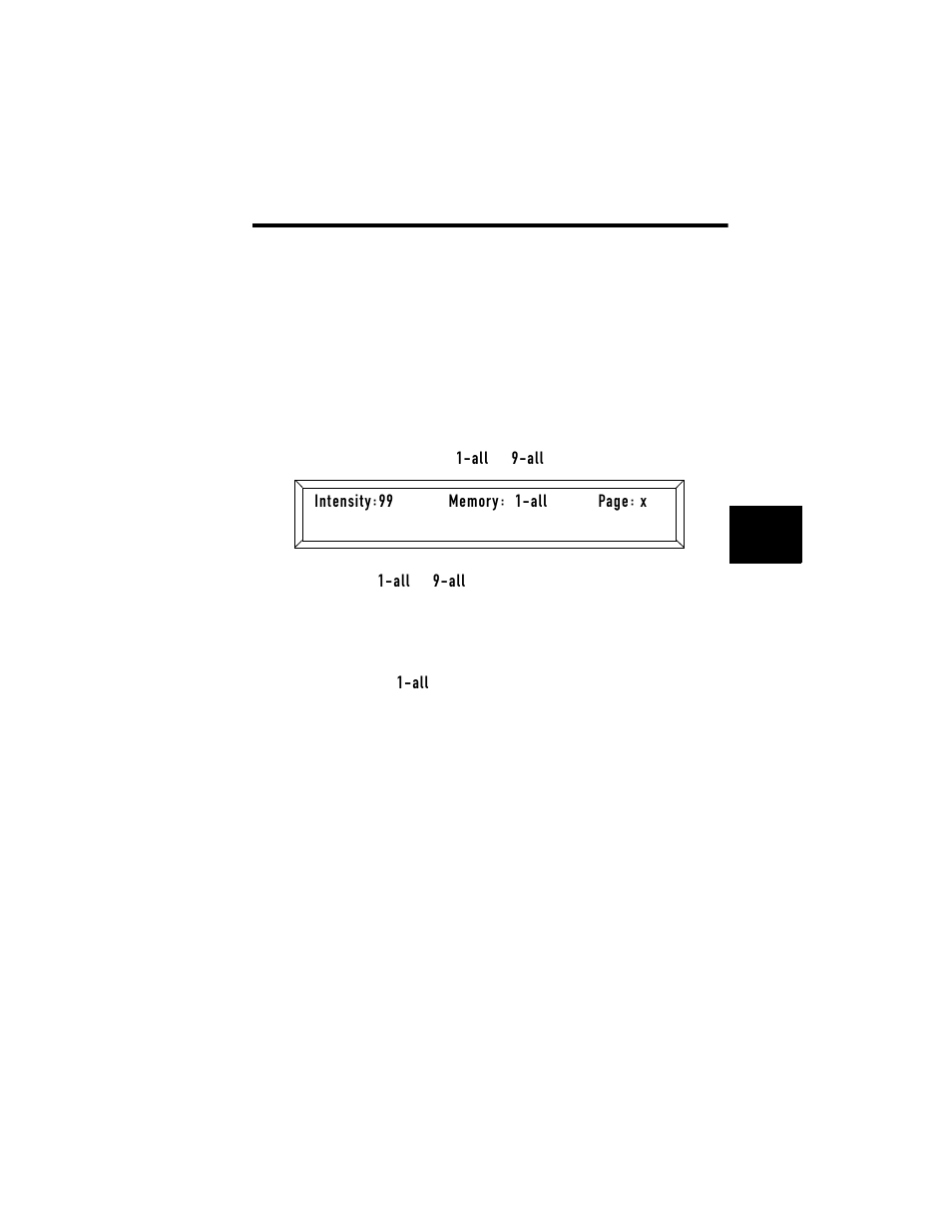 All-memory playback, Enabling all-memory playback, Disabling all-memory playback | High End Systems High End LCD Controller for Studio Color User Manual | Page 125 / 272