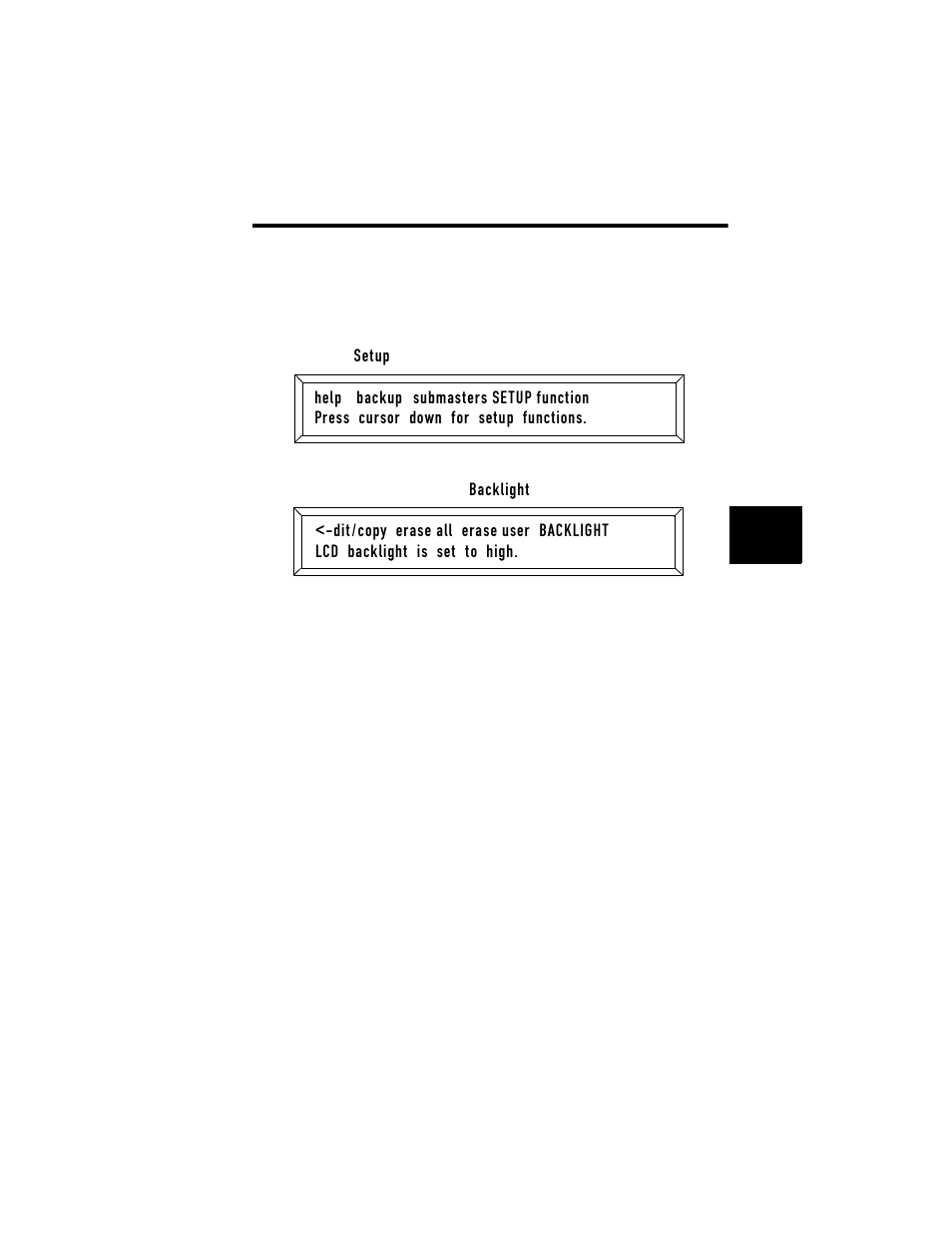 Setting the backlight intensity | High End Systems High End LCD Controller for Studio Color User Manual | Page 129 / 272