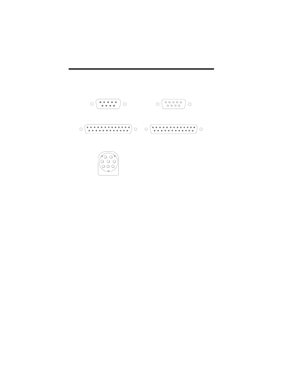 Connector pin numbering, Figure c2 . pin numbering system used for wiring, Female db9 | Male db9, Female db25, Male db25, Male din-8 | High End Systems High End LCD Controller for Studio Color User Manual | Page 252 / 272