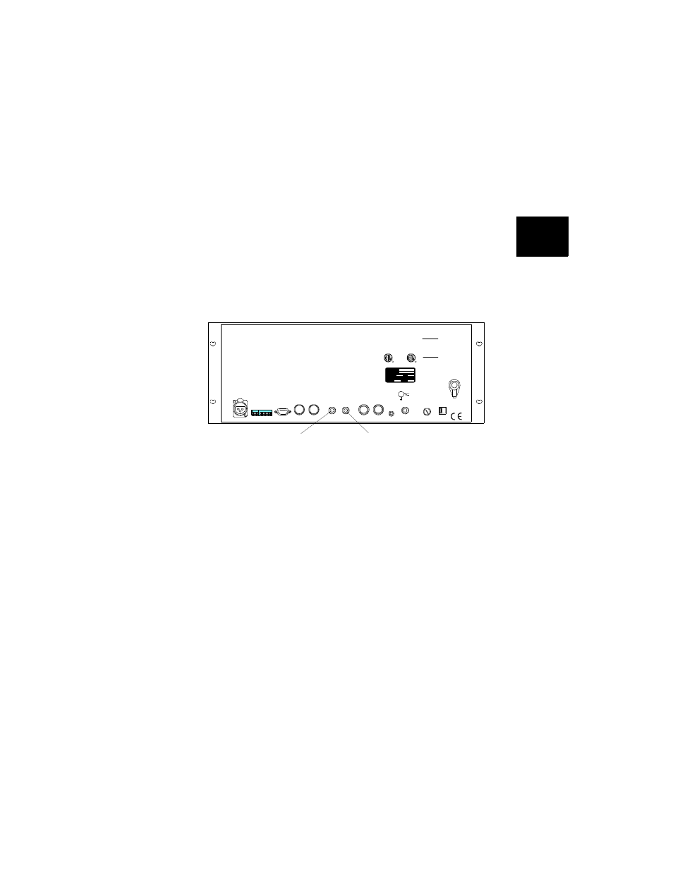 Figure 215 . location of the master and slave por, Cy berlight lcd controller, Master (out) port slave (in) port | High End Systems High End LCD Controller for Studio Color User Manual | Page 55 / 272