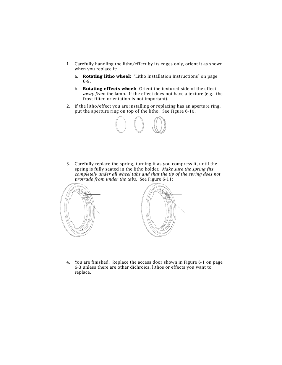 Replacing a rotating litho or effect | High End Systems Technobeam User Manual | Page 129 / 173
