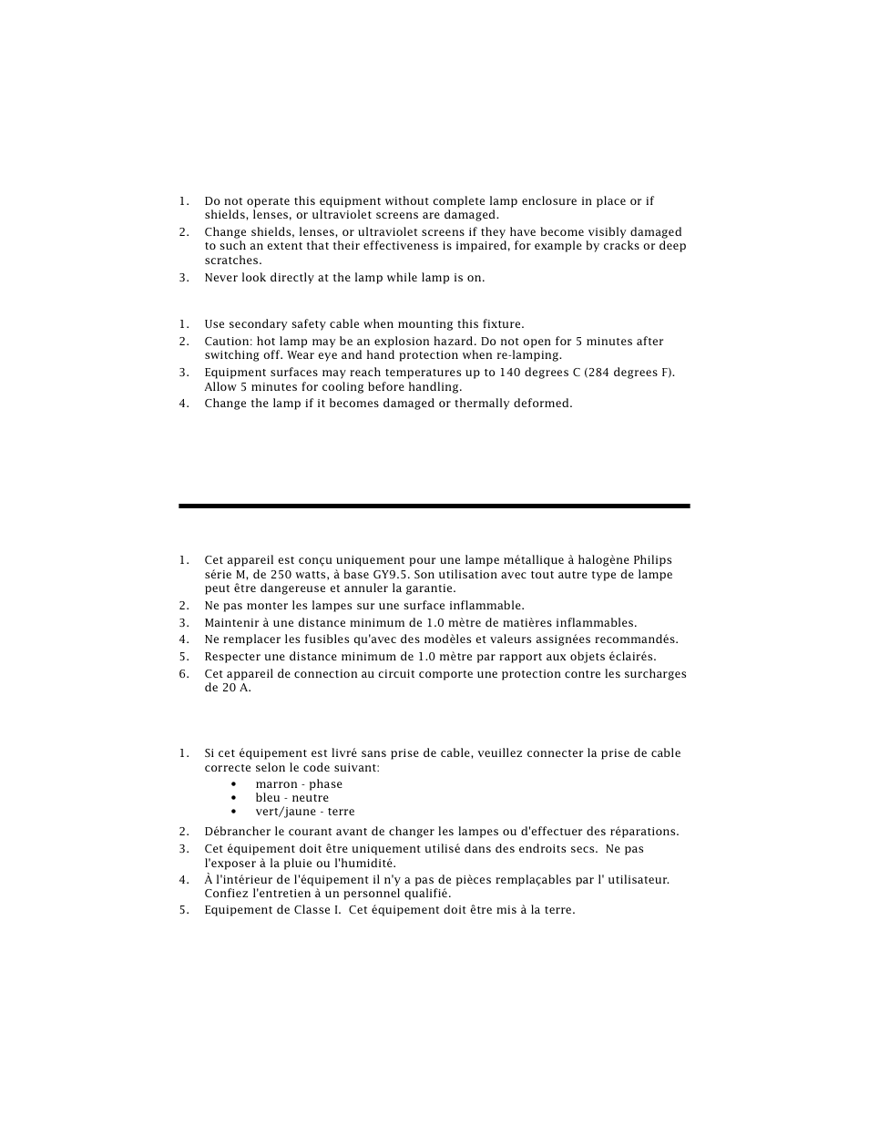 Appendice c important: informations de sécurité, C-2 important safety information technobeam | High End Systems Technobeam User Manual | Page 165 / 173